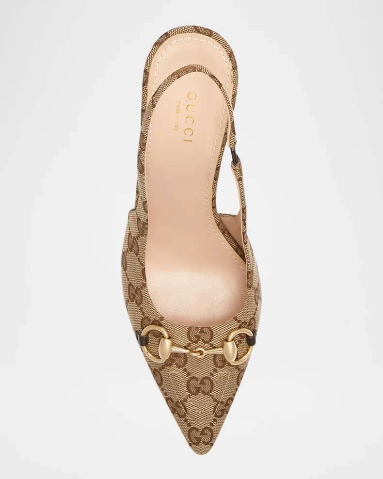 Erin GG Canvas Bit Slingback Pumps