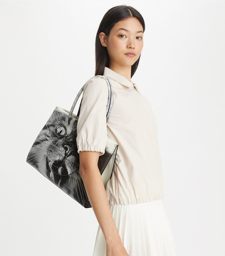 SMALL ELLA BIO CAT PRINT TOTE